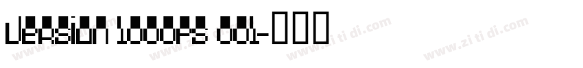 Version 1000PS 001字体转换